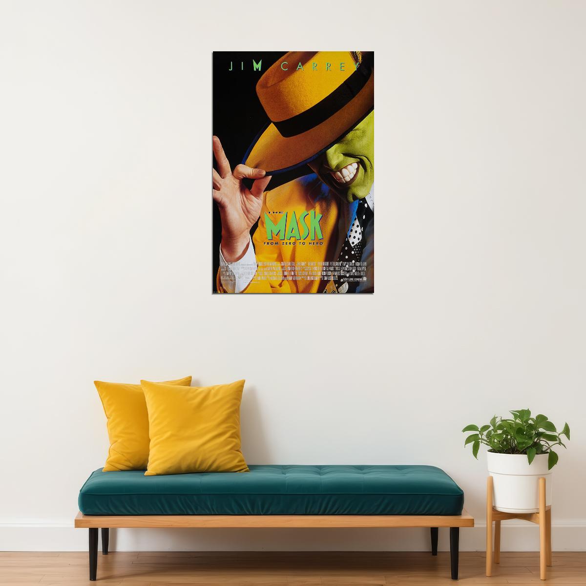 The Mask Movie Crime Action Comedy Poster Wall Art Print Home Wall Decor - xonomax