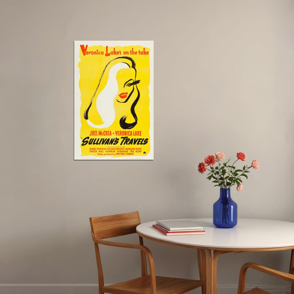 Sullivan's Travels Movie Adventure Comedy Drama Poster Wall Art Print Home Wall Decor - xonomax