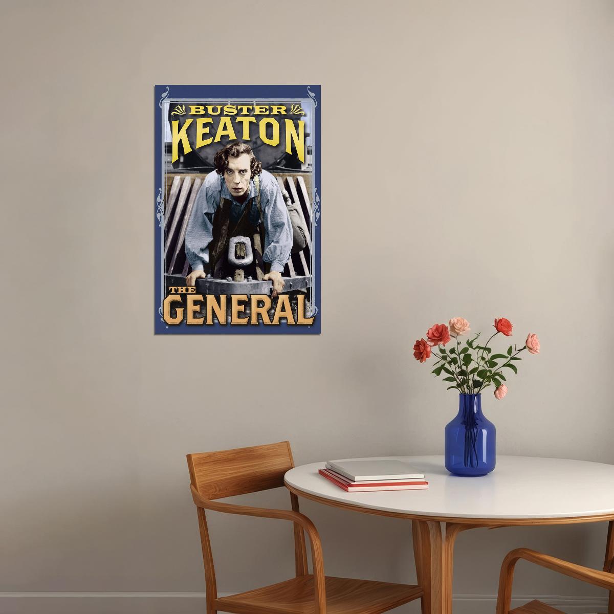 The General 1926 Movie Action Adventure Comedy Poster Wall Art Print Home Wall Decor - xonomax