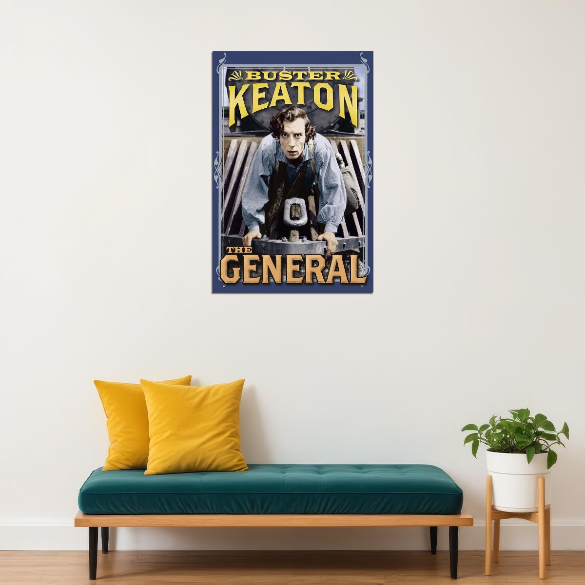 The General 1926 Movie Action Adventure Comedy Poster Wall Art Print Home Wall Decor - xonomax