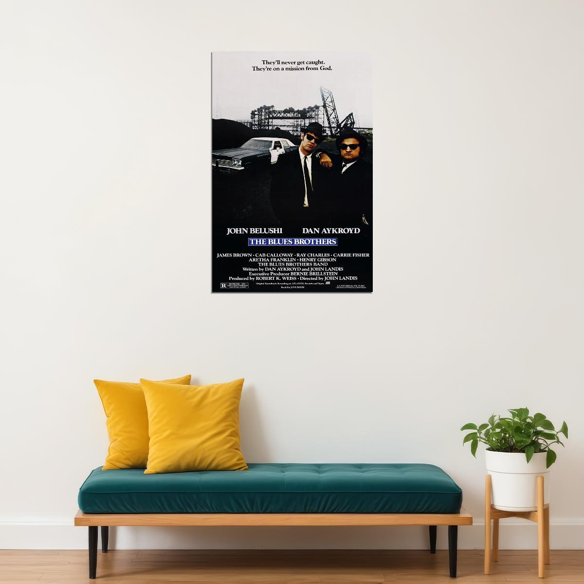 Blues Brothers Movie Classic Film Action Detective Poster Wall Art Print Home Wall Decor - xonomax