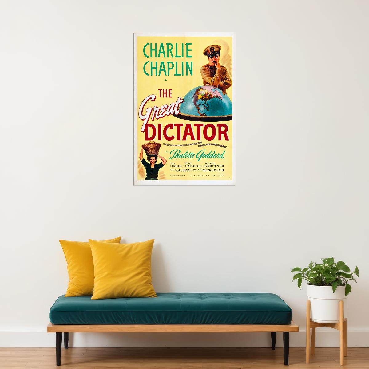 The Great Dictator Movie Comedy War Drama Poster Wall Art Print Home Wall Decor - xonomax