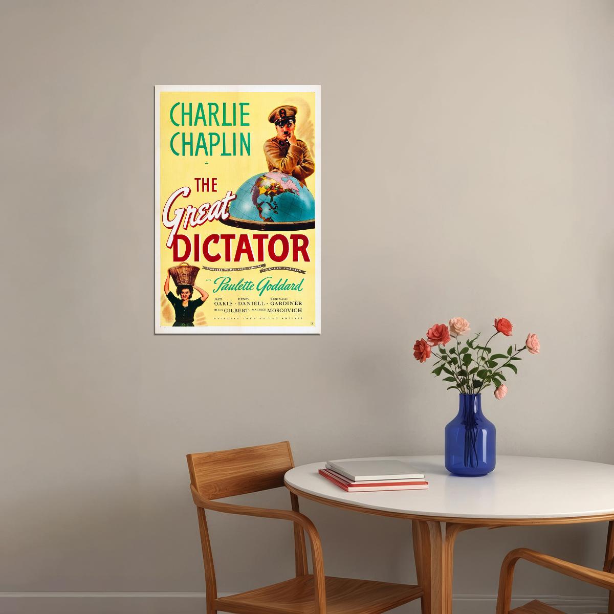 The Great Dictator Movie Comedy War Drama Poster Wall Art Print Home Wall Decor - xonomax