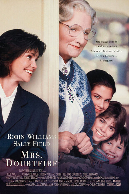 Mrs. Doubtfire Movie Comedy Drama Poster Wall Art Print Home Wall Decor - xonomax
