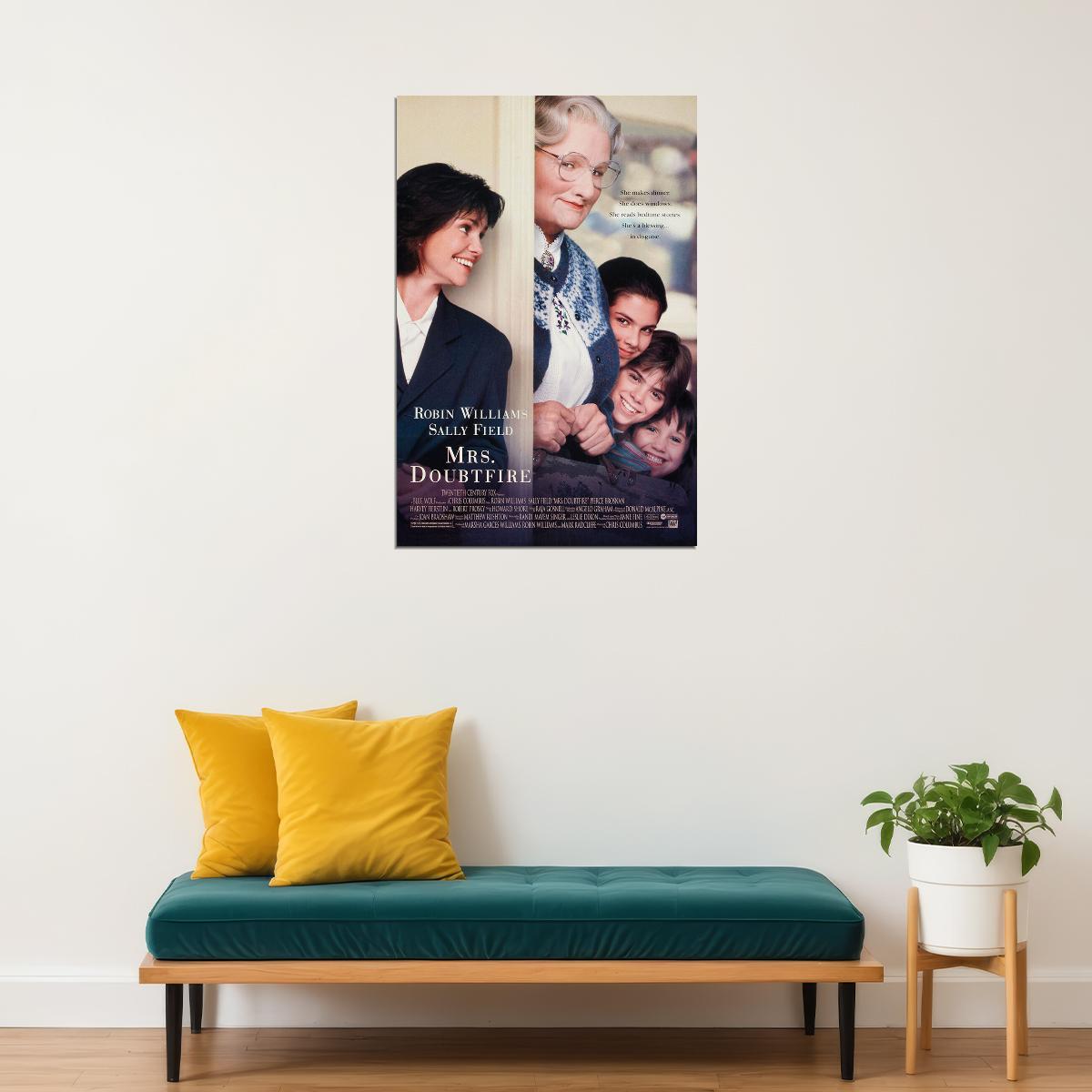 Mrs. Doubtfire Movie Comedy Drama Poster Wall Art Print Home Wall Decor - xonomax
