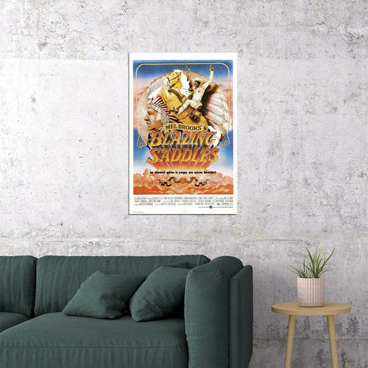 Blazing Saddles Movie Comedy Western Poster Wall Art Print Home Wall Decor - xonomax