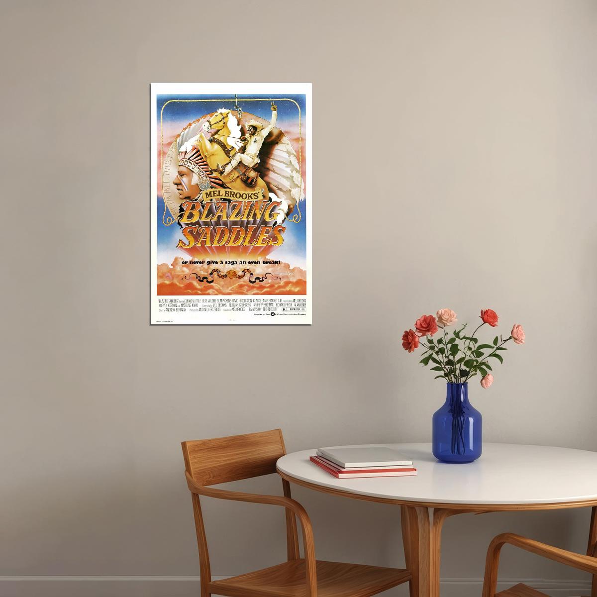Blazing Saddles Movie Comedy Western Poster Wall Art Print Home Wall Decor - xonomax