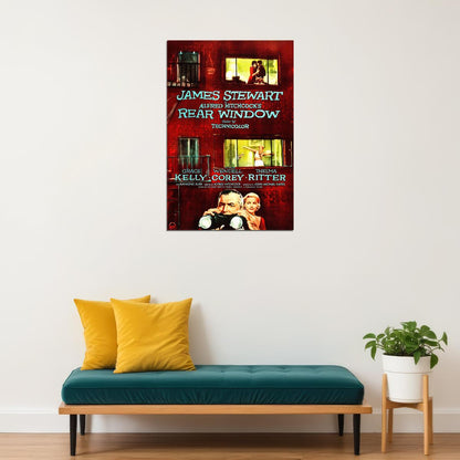 Rear Window Movie Mystery Thriller Action Poster Wall Art Print Home Wall Decor - xonomax