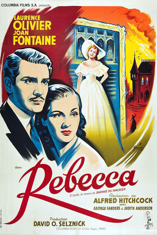 Rebecca 1940 Movie Drama Film Noir Mystery Poster Wall Art Print Home Wall Decor - xonomax