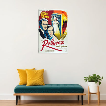 Rebecca 1940 Movie Drama Film Noir Mystery Poster Wall Art Print Home Wall Decor - xonomax