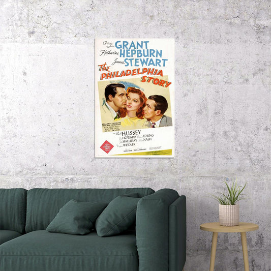The Philadelphia Story Movie Comedy Romance Poster Wall Art Print Home Wall Decor - xonomax