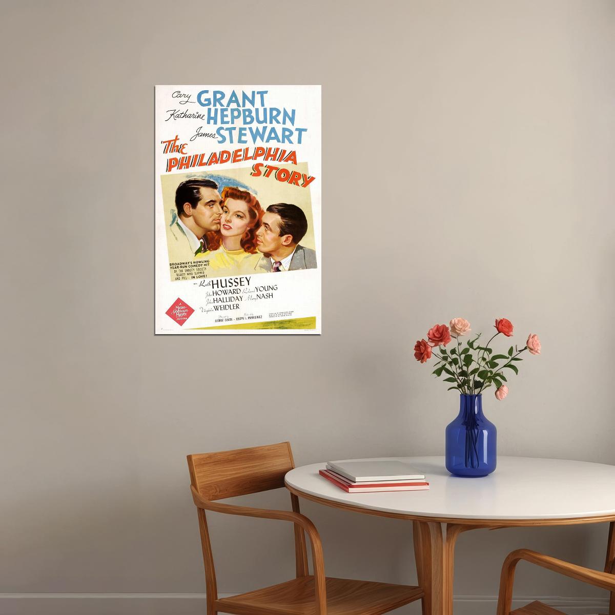 The Philadelphia Story Movie Comedy Romance Poster Wall Art Print Home Wall Decor - xonomax