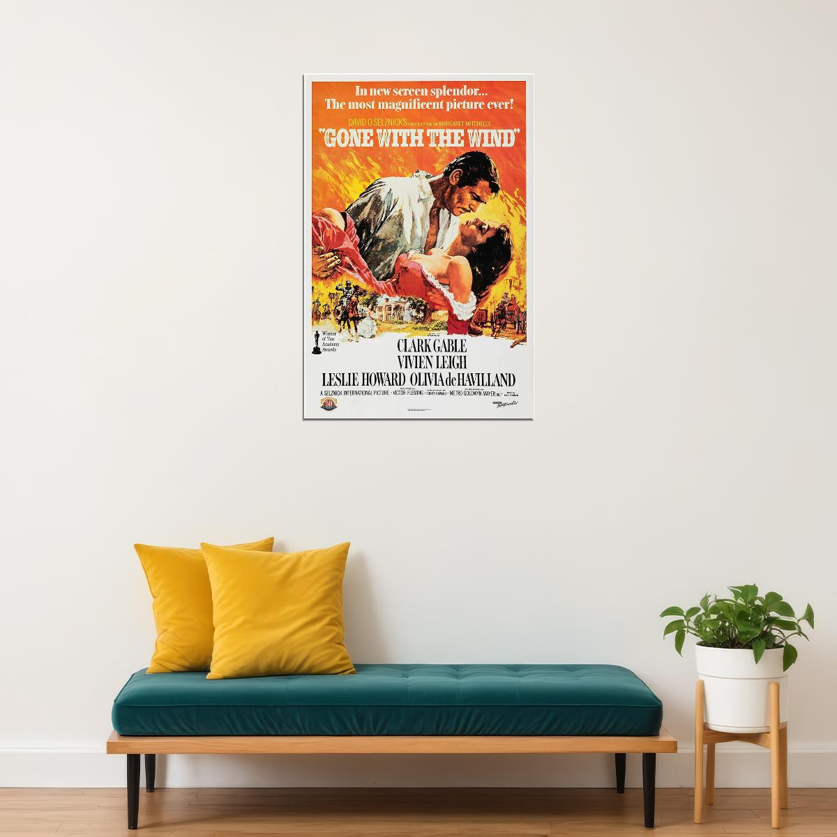 Gone With The Wind Movie Drama Romance Poster Wall Art Print Home Wall Decor