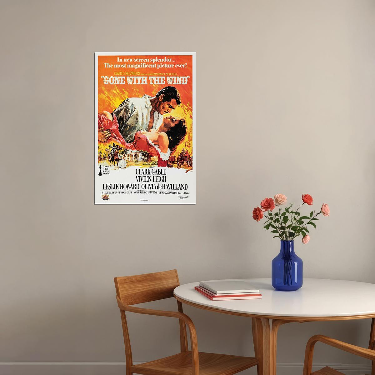 Gone With The Wind Movie Drama Romance Poster Wall Art Print Home Wall Decor