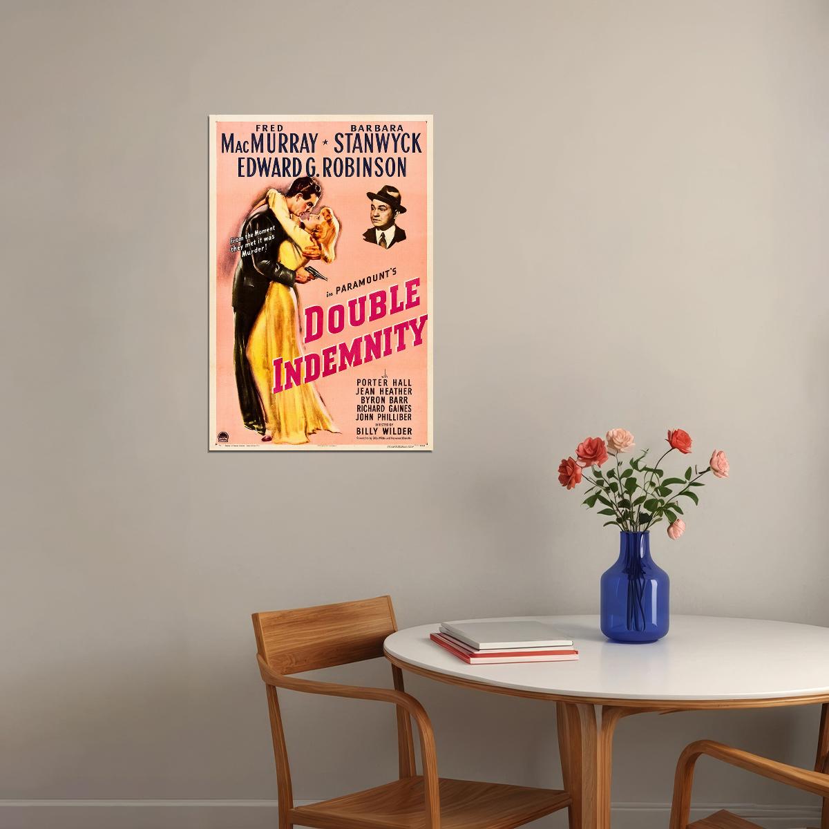 Scene From Double Indemnity Drama Crime Poster Wall Art Print Home Wall Decor