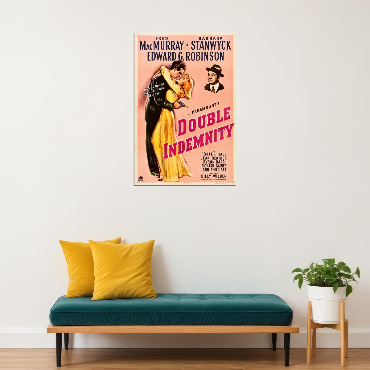 Scene From Double Indemnity Drama Crime Poster Wall Art Print Home Wall Decor