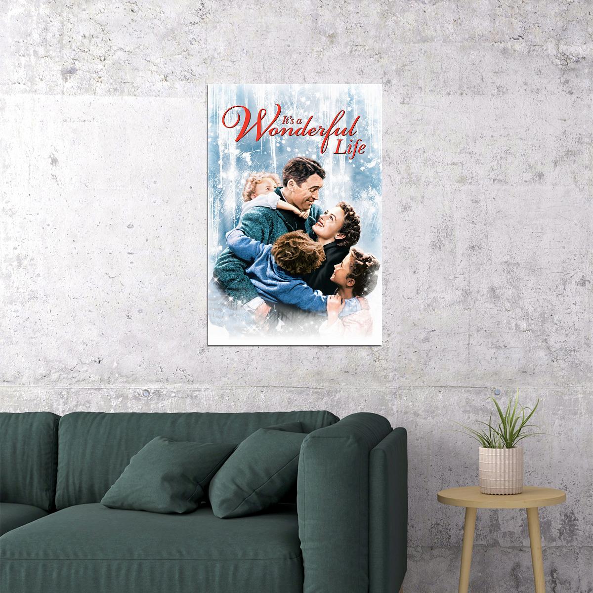 It's A Wonderful Life Movie Family Romance Fantasy Poster Wall Art Print Home Wall Decor - xonomax