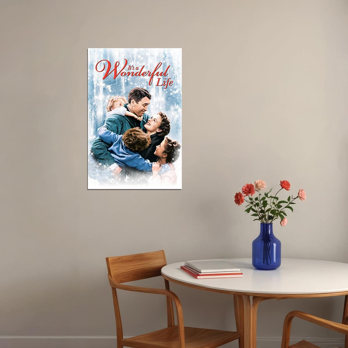 It's A Wonderful Life Movie Family Romance Fantasy Poster Wall Art Print Home Wall Decor - xonomax