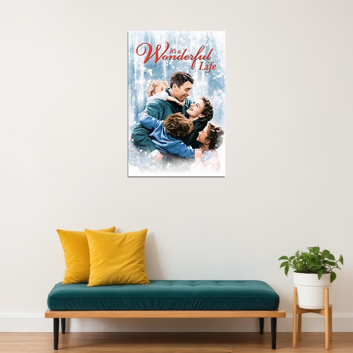 It's A Wonderful Life Movie Family Romance Fantasy Poster Wall Art Print Home Wall Decor - xonomax