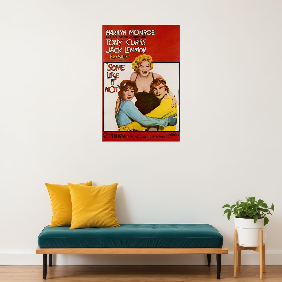 Some Like It Hot Movie Comedy Music Romance Poster Wall Art Print Home Wall Decor - xonomax