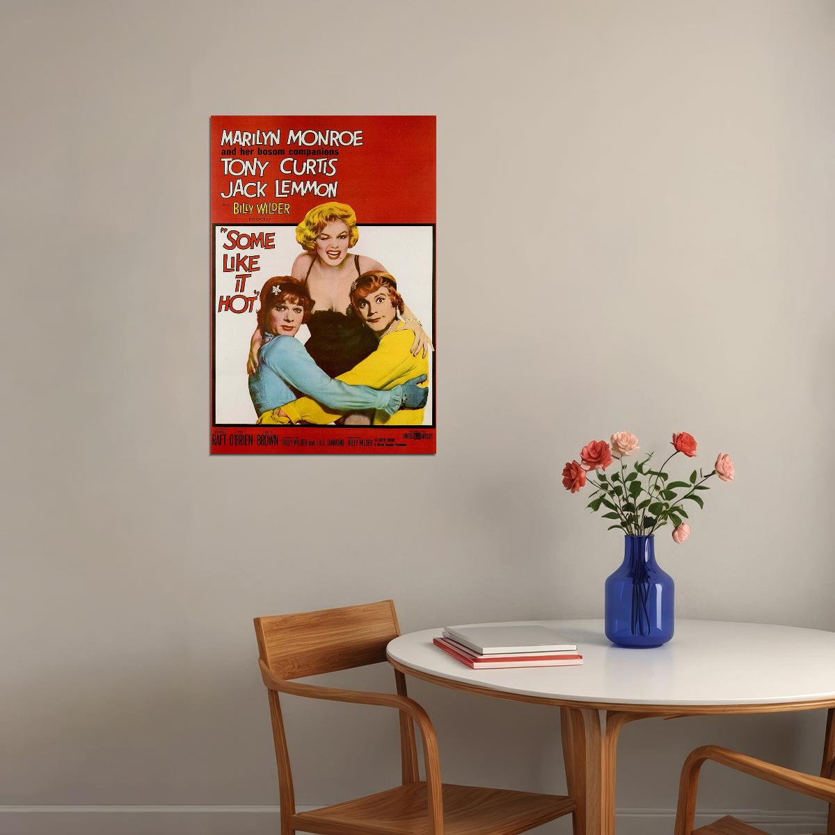 Some Like It Hot Movie Comedy Music Romance Poster Wall Art Print Home Wall Decor - xonomax