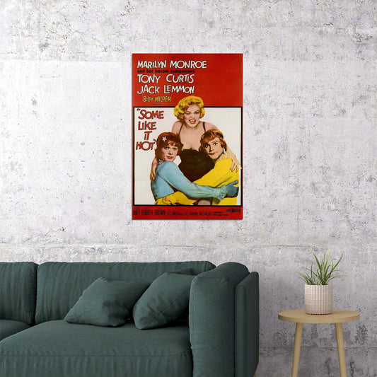 Some Like It Hot Movie Comedy Music Romance Poster Wall Art Print Home Wall Decor - xonomax