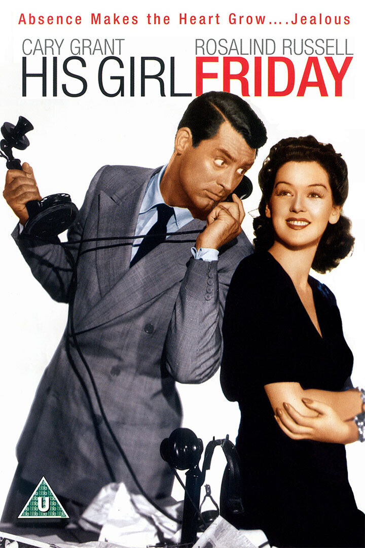His Girl Friday Movie Comedy Drama Romance Poster Wall Art Print Home Wall Decor - xonomax