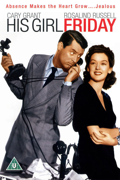 His Girl Friday Movie Comedy Drama Romance Poster Wall Art Print Home Wall Decor - xonomax