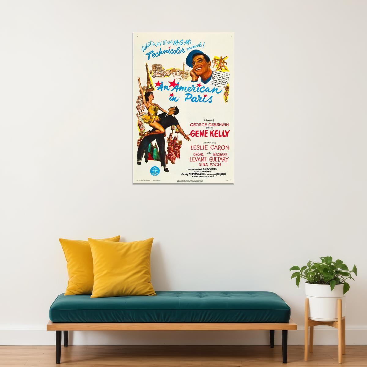 An American In Paris Movie Drama Musical Romance Poster Wall Art Print Home Wall Decor - xonomax