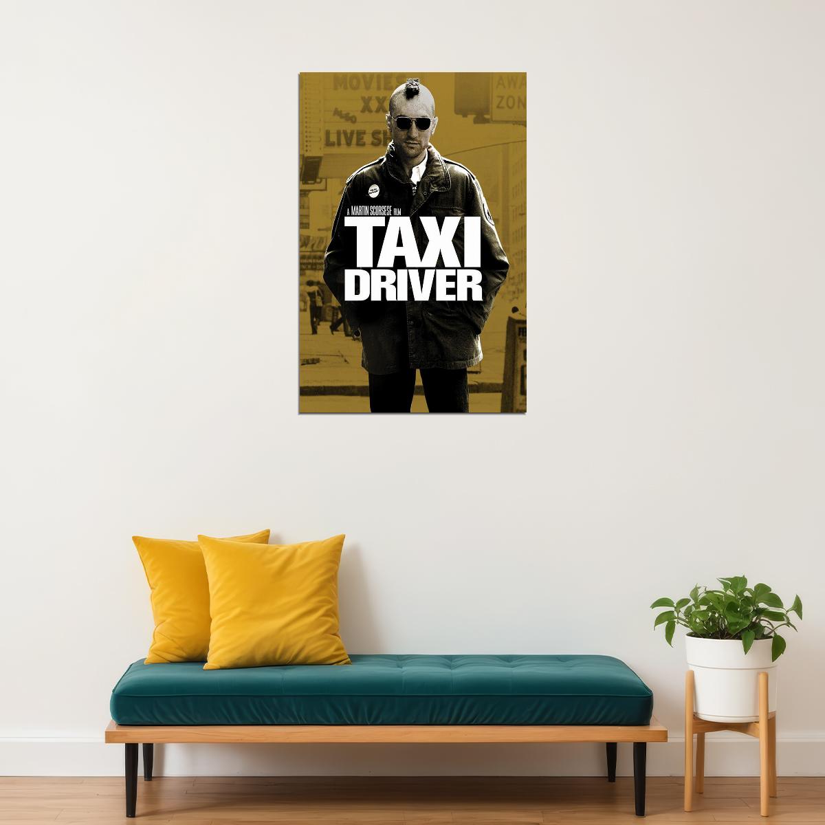 Taxi Driver 1976 Movie Crime Drama Action Poster Wall Art Print Home Wall Decor - xonomax