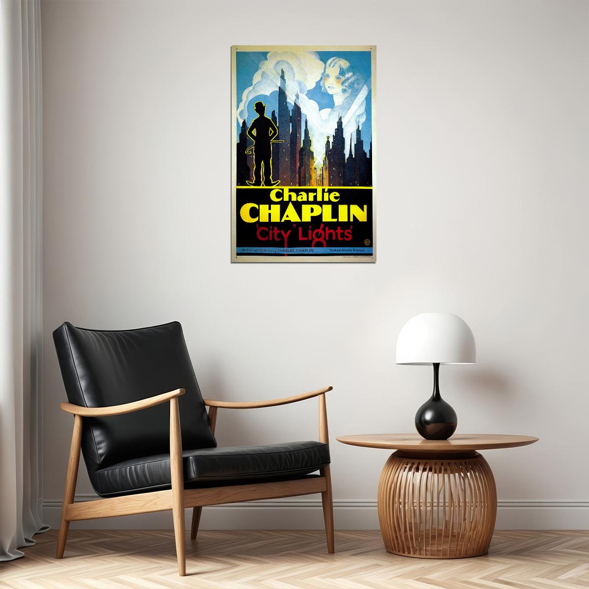 City Lights 1931 Movie Comedy Drama Romance Poster Wall Art Print Home Wall Decor - xonomax