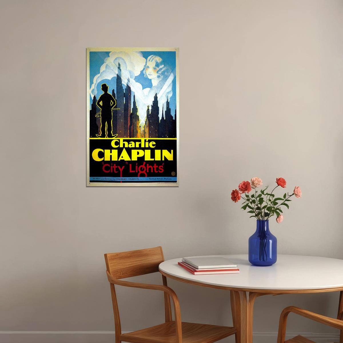 City Lights 1931 Movie Comedy Drama Romance Poster Wall Art Print Home Wall Decor - xonomax