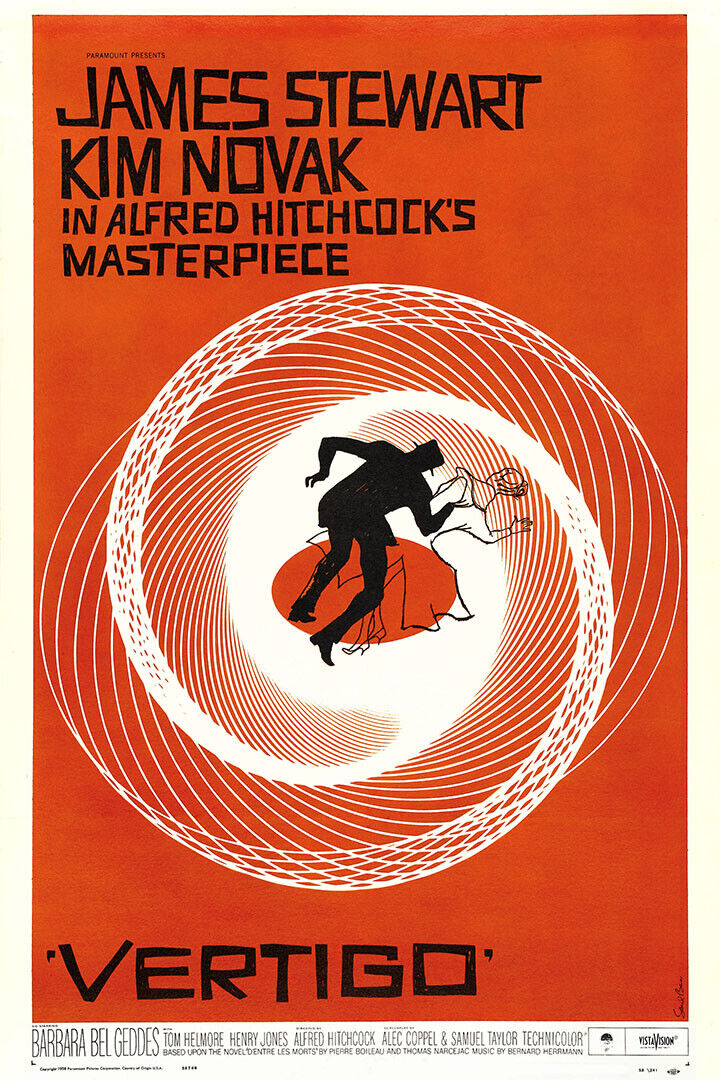 Vertigo Movie Mystery Romance Thriller Poster Wall Art Print Home Wall Decor - xonomax