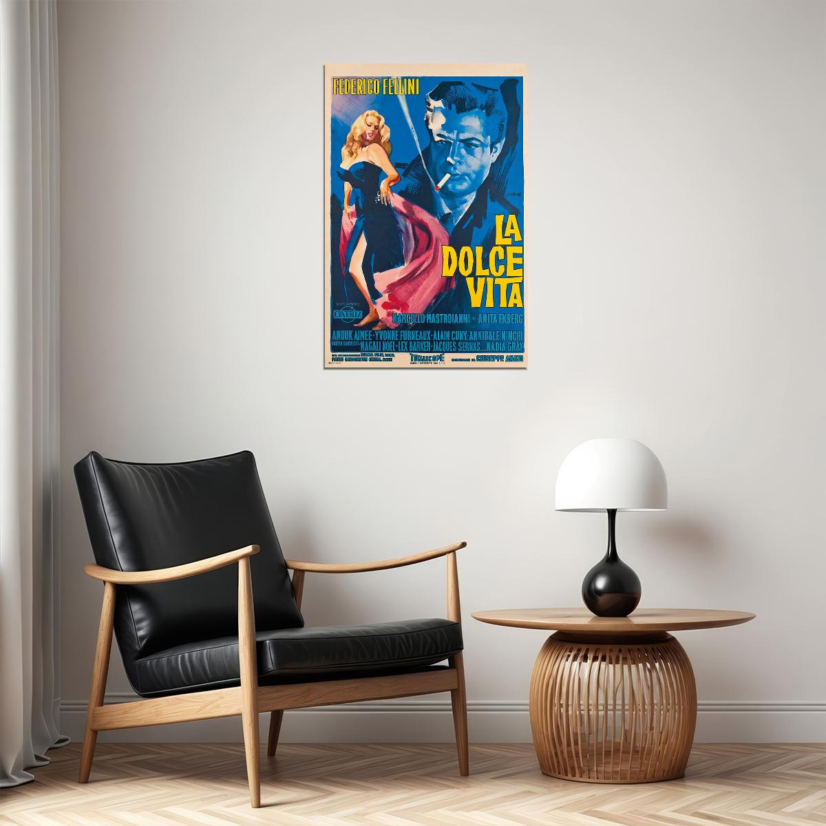 La Dolce Vita Movie Comedy Drama Poster Wall Art Print Home Wall Decor - xonomax