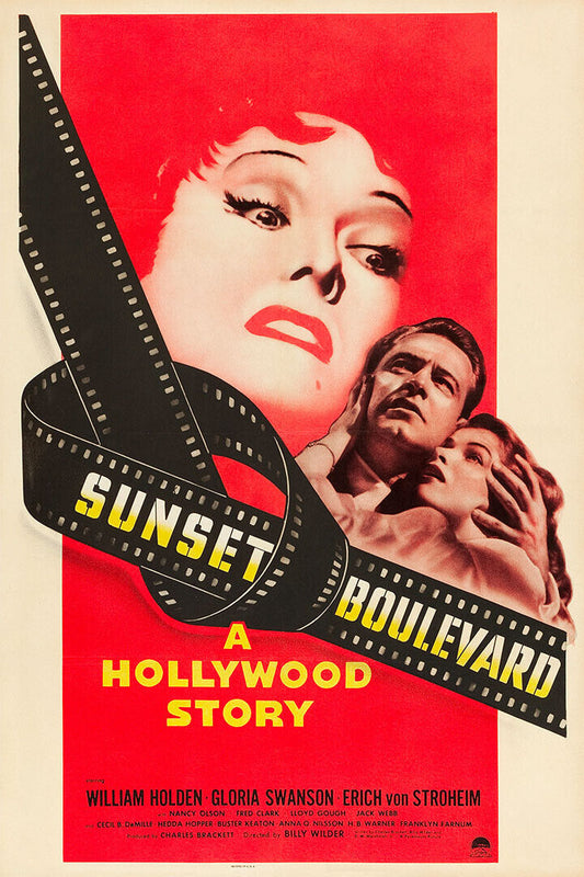 Sunset Boulevard Movie Drama Film Noir Poster Wall Art Print Home Wall Decor - xonomax