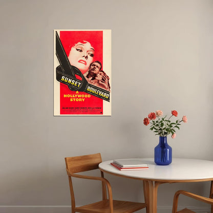 Sunset Boulevard Movie Drama Film Noir Poster Wall Art Print Home Wall Decor - xonomax