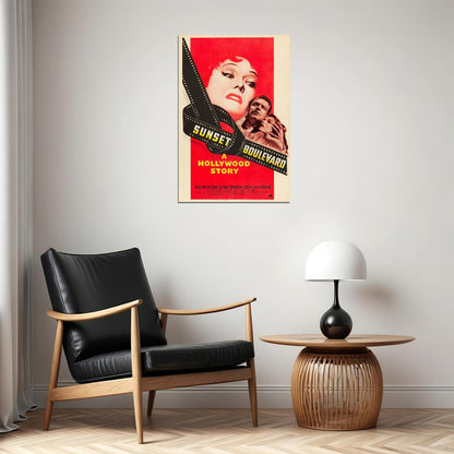Sunset Boulevard Movie Drama Film Noir Poster Wall Art Print Home Wall Decor - xonomax