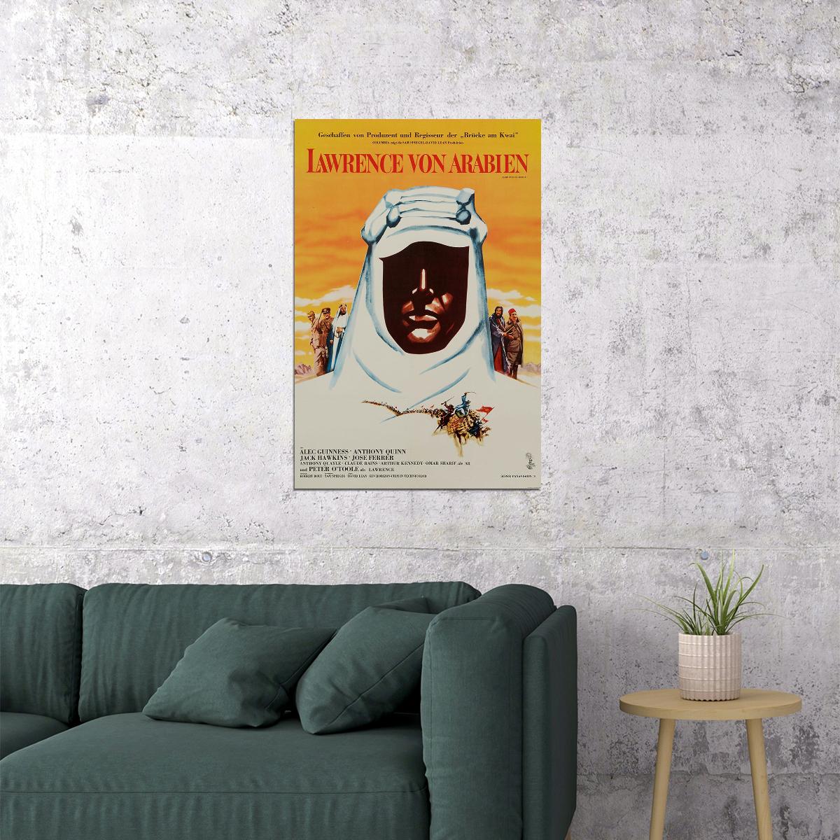 Lawrence Of Arabia Movie Adventure Biography Drama Poster Wall Art Print Home Wall Decor - xonomax