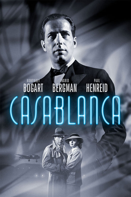Casablanca Movie Dram Romance Vintage War Film Poster Wall Art Print Home Wall Decor - xonomax
