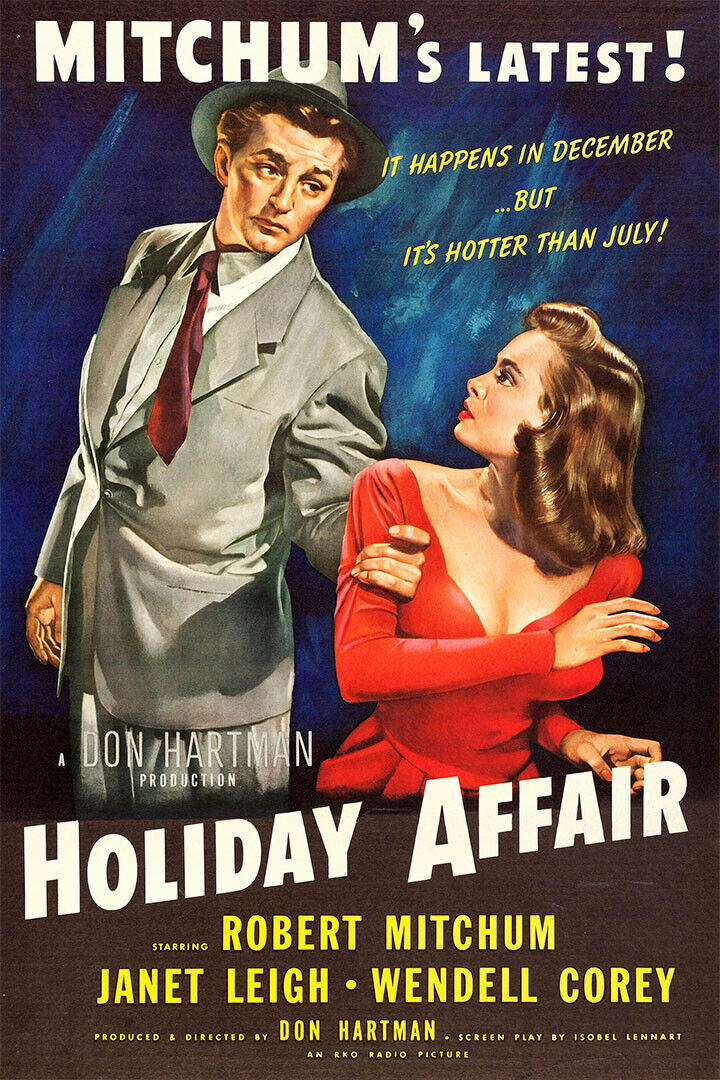 Holiday Affair Movie Comedy Drama Family Poster Wall Art Print Home Wall Decor - xonomax
