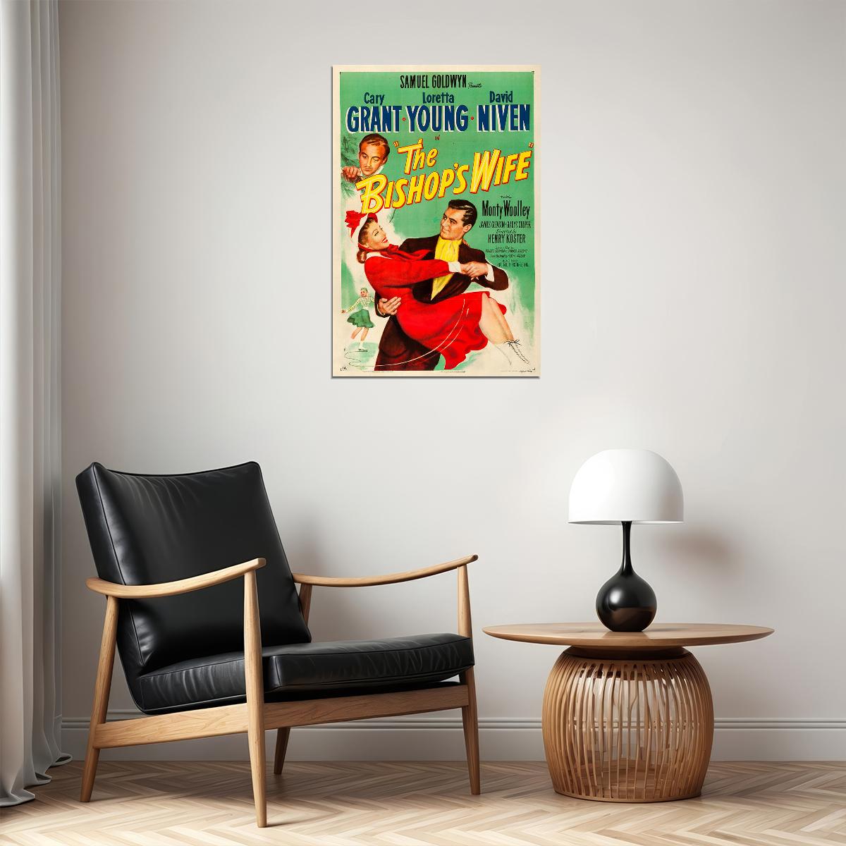 The Bishop's Wife Movie Comedy Drama Fantasy Poster Wall Art Print Home Wall Decor - xonomax