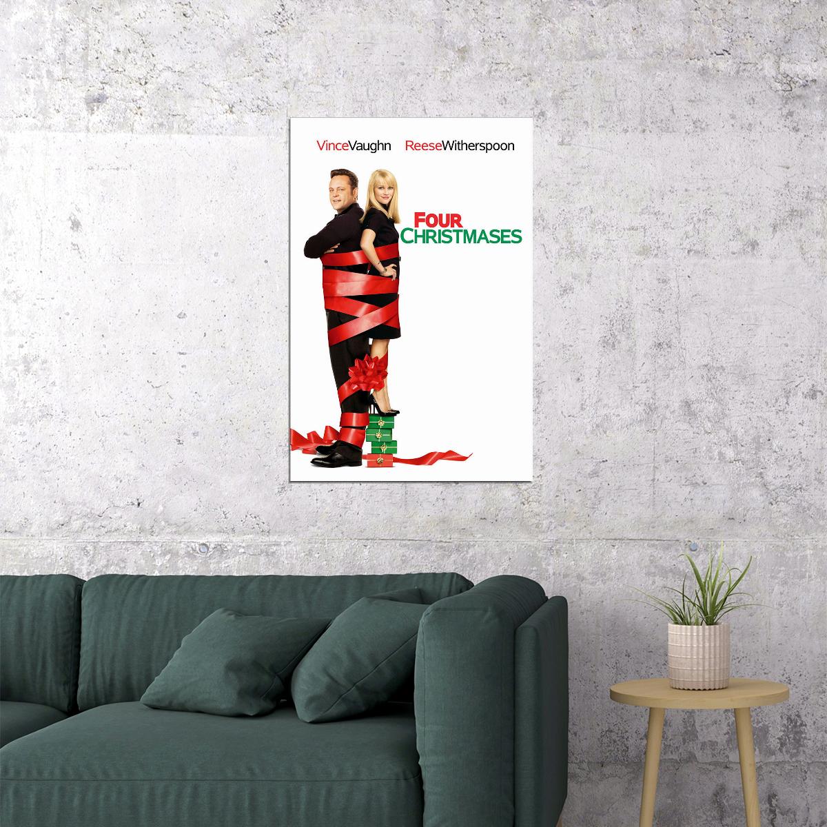 Four Christmases Movie Comedy Drama Romance Poster Wall Art Print Home Wall Decor - xonomax