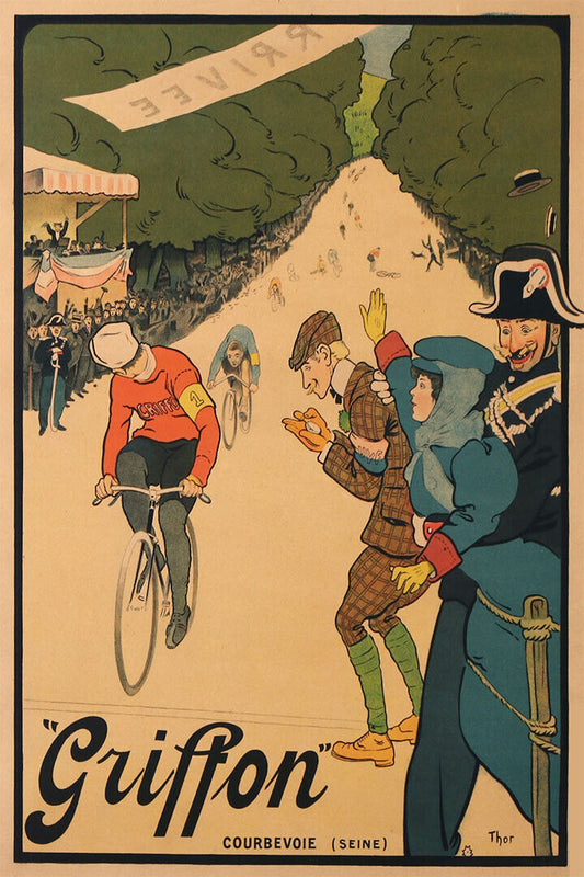 1910 Cycles Griffon Vintage Style Bicycle Racing Poster Wall Art Print Home Wall Decor - xonomax