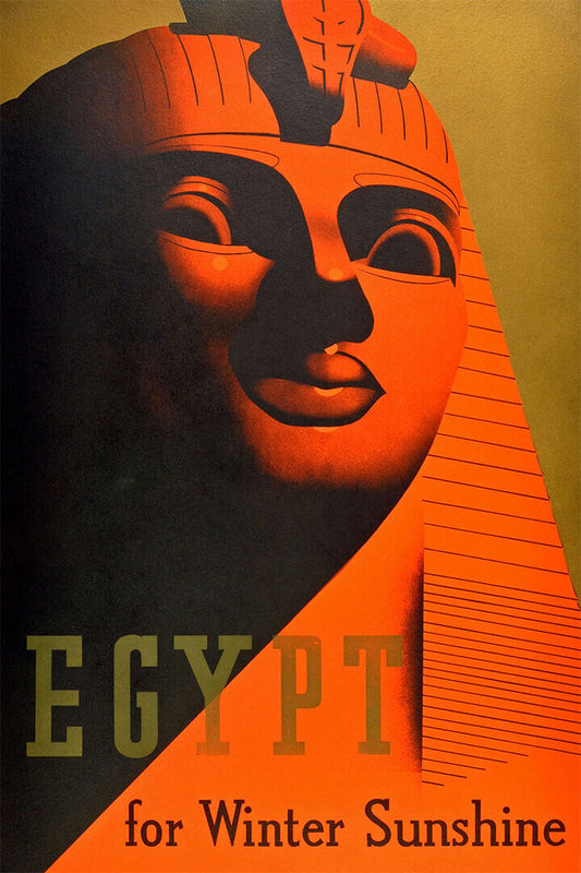 1930s Sphinx Egypt For Winter Sunshine Vintage Style Poster Wall Art Print Home Wall Decor - xonomax