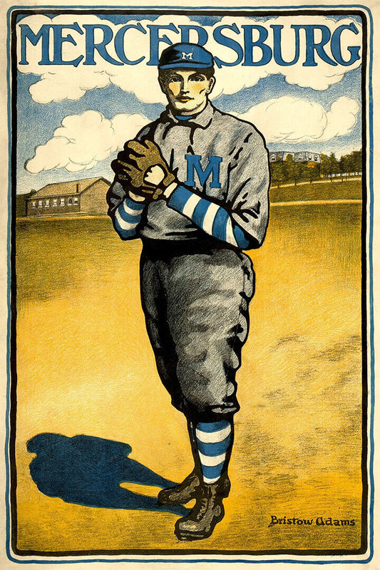 Mercersburg 1903 Vintage Style Baseball Poster Wall Art Print Home Wall Decor - xonomax