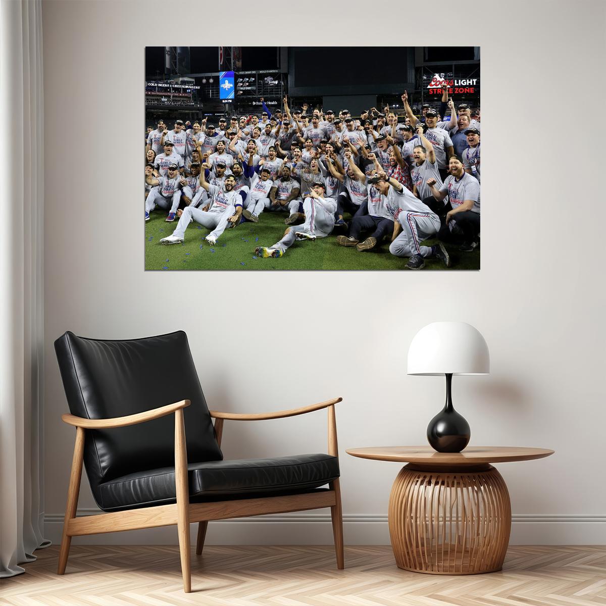 Texas 2023 Baseball Champions Players Group Photo Poster Wall Art Print Home Wall Decor - xonomax