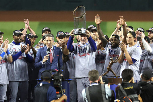 Texas 2023 Baseball Champions Lifting Trophy Poster Wall Art Print Home Wall Decor - xonomax