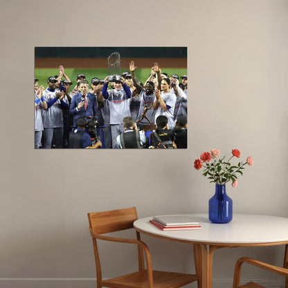 Texas 2023 Baseball Champions Lifting Trophy Poster Wall Art Print Home Wall Decor - xonomax