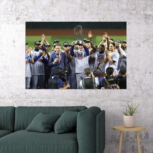 Texas 2023 Baseball Champions Lifting Trophy Poster Wall Art Print Home Wall Decor - xonomax