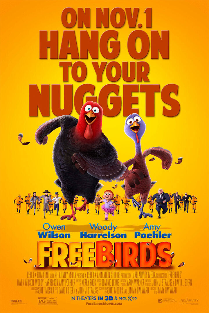 Free Birds Animation Movie Action Adventure Poster Wall Art Print Home Wall Decor - xonomax
